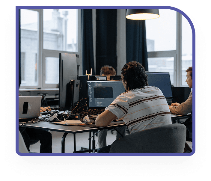Engineers working at computers